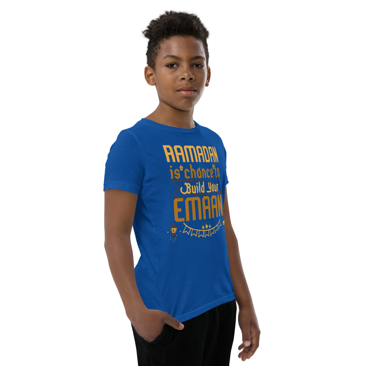 youth staple tee true royal right front 649043798a1dc