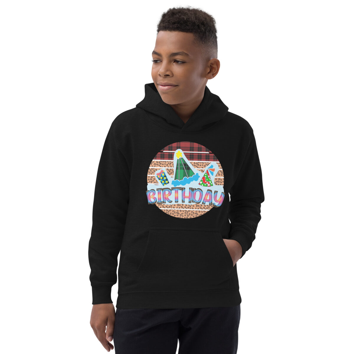 kids hoodie jet black front 64b6876037224