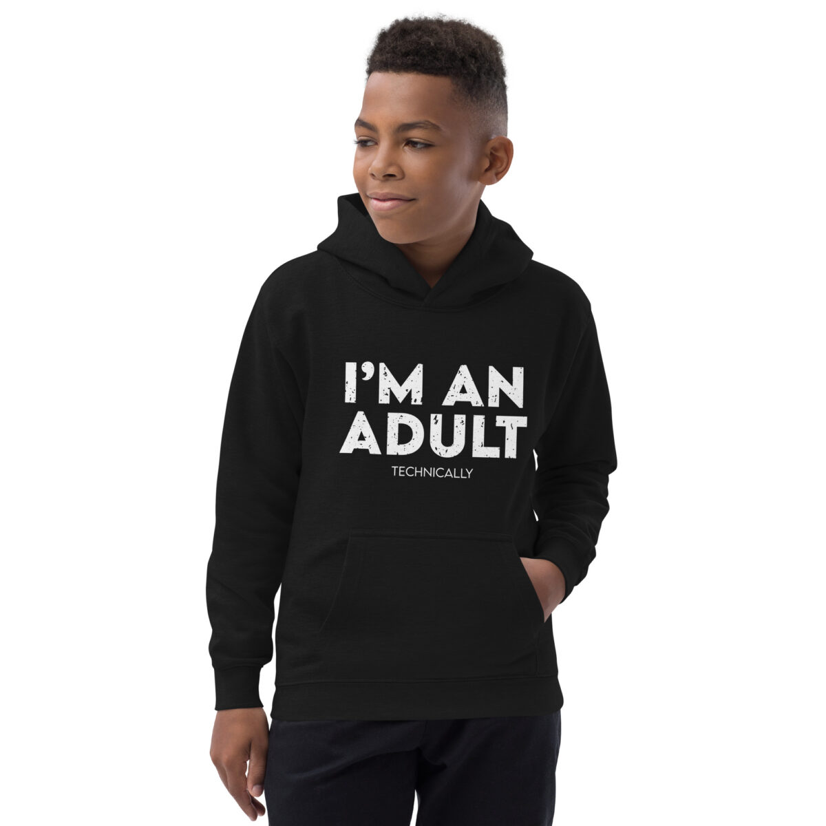 kids hoodie jet black front 64b689f167c23