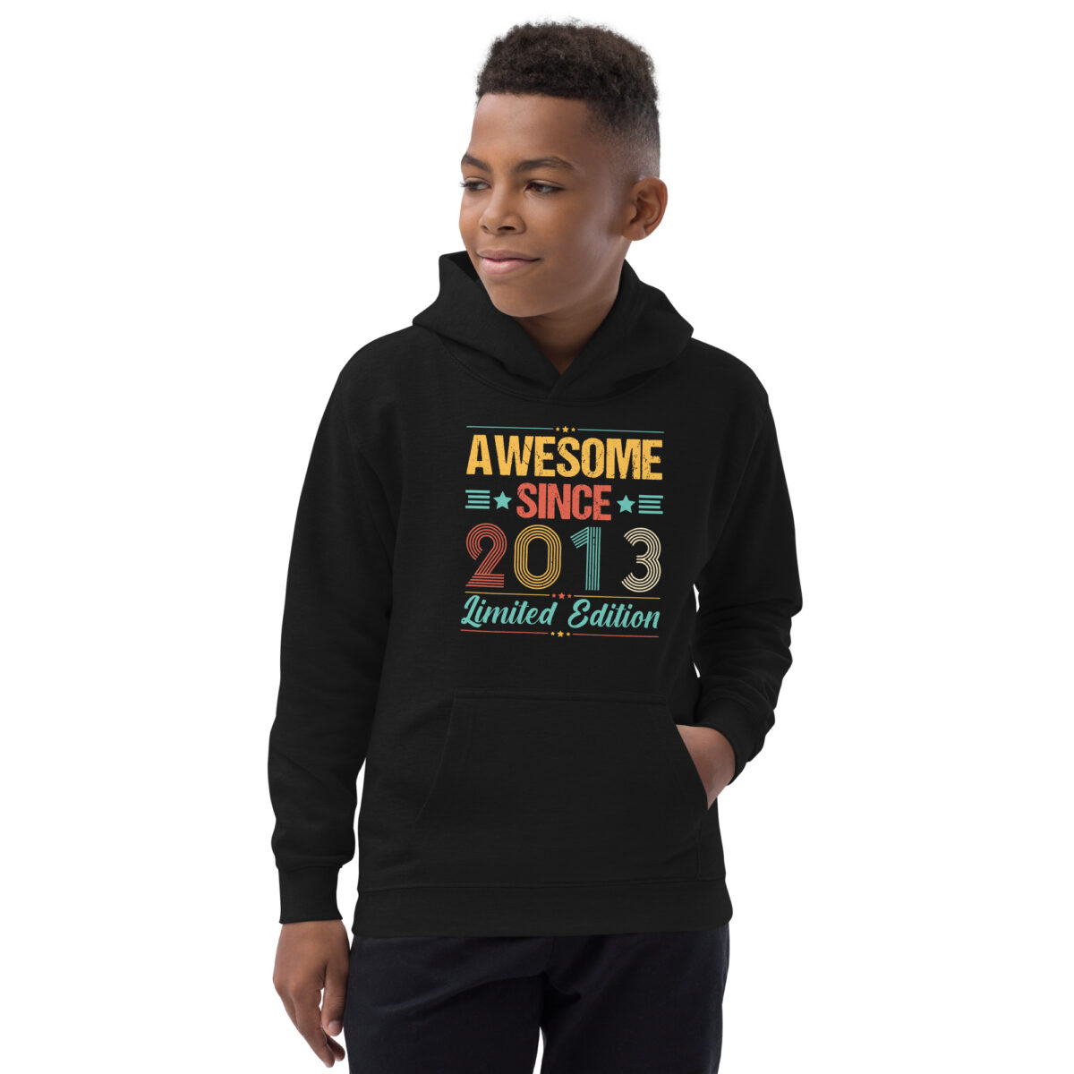 kids hoodie jet black front 64b68f8128076