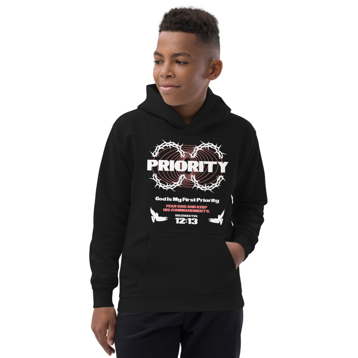 kids hoodie jet black front 64c2779878f3f