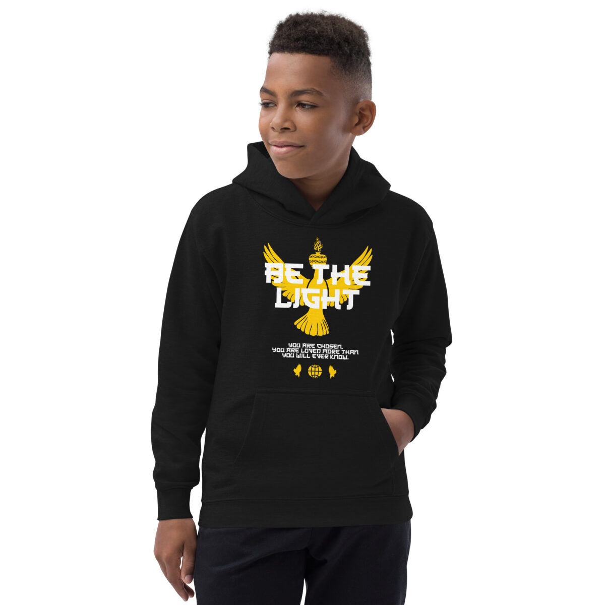 kids hoodie jet black front 64c289fc93585