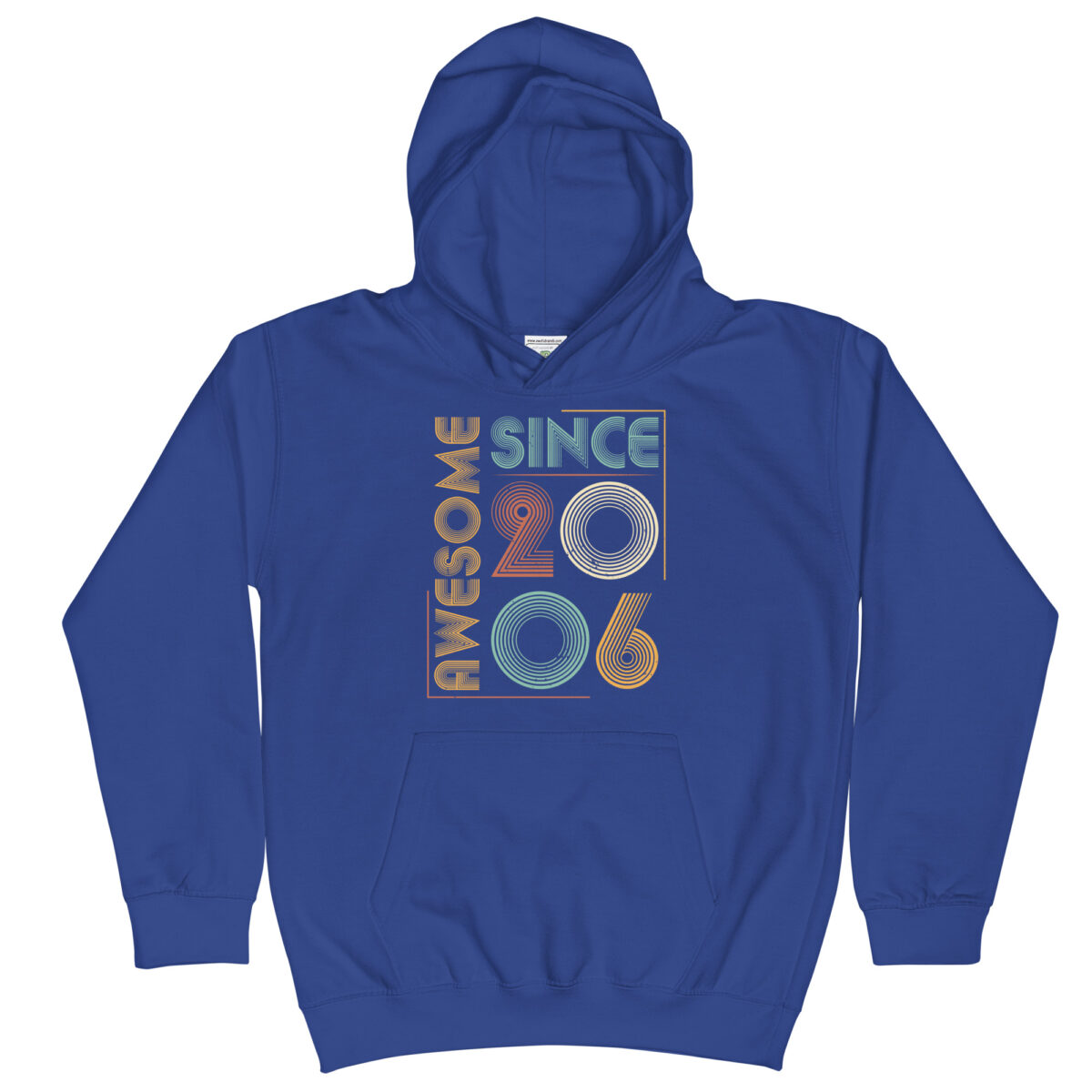 kids hoodie royal blue front 64b6914391577