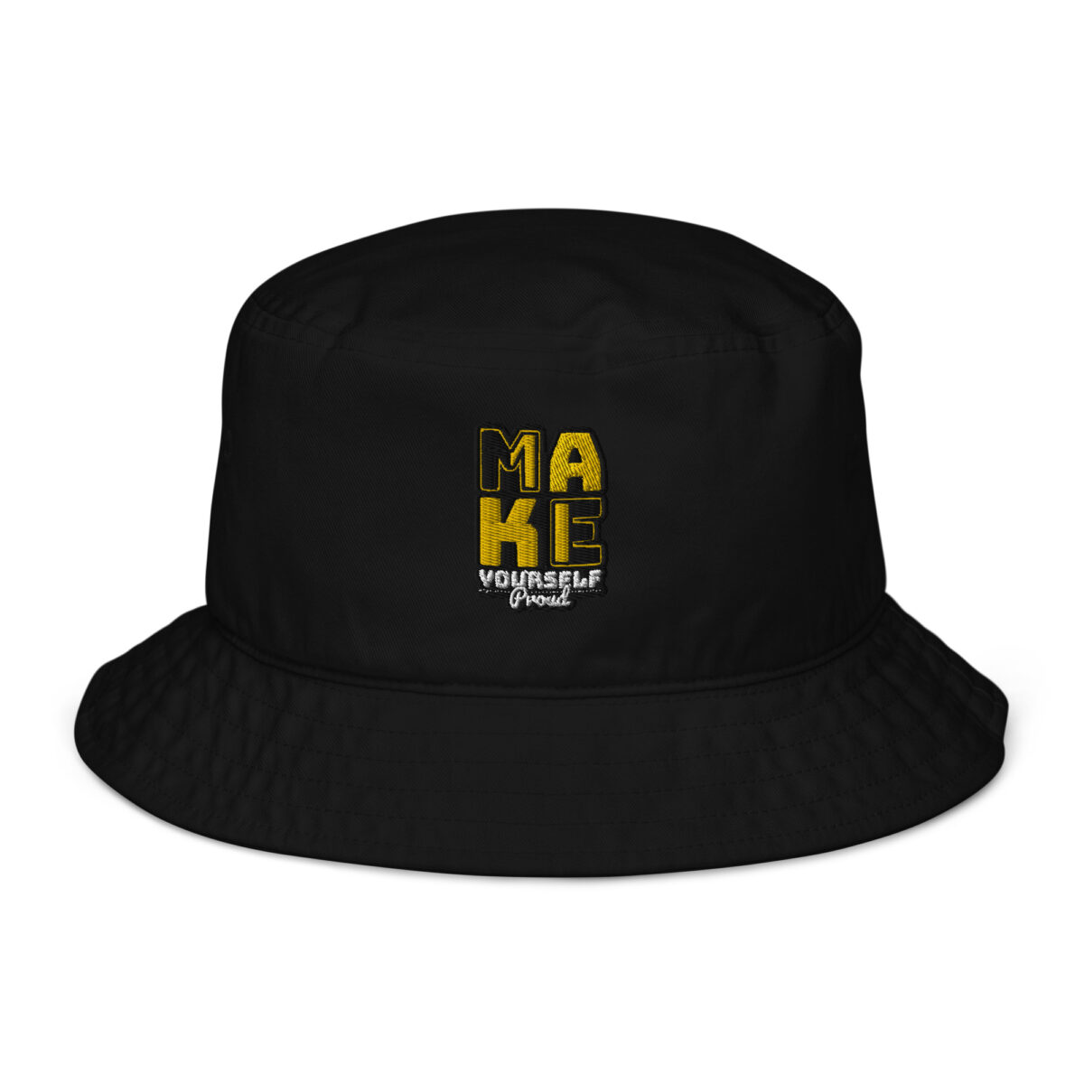 organic bucket hat black front 64a319c87b5b4