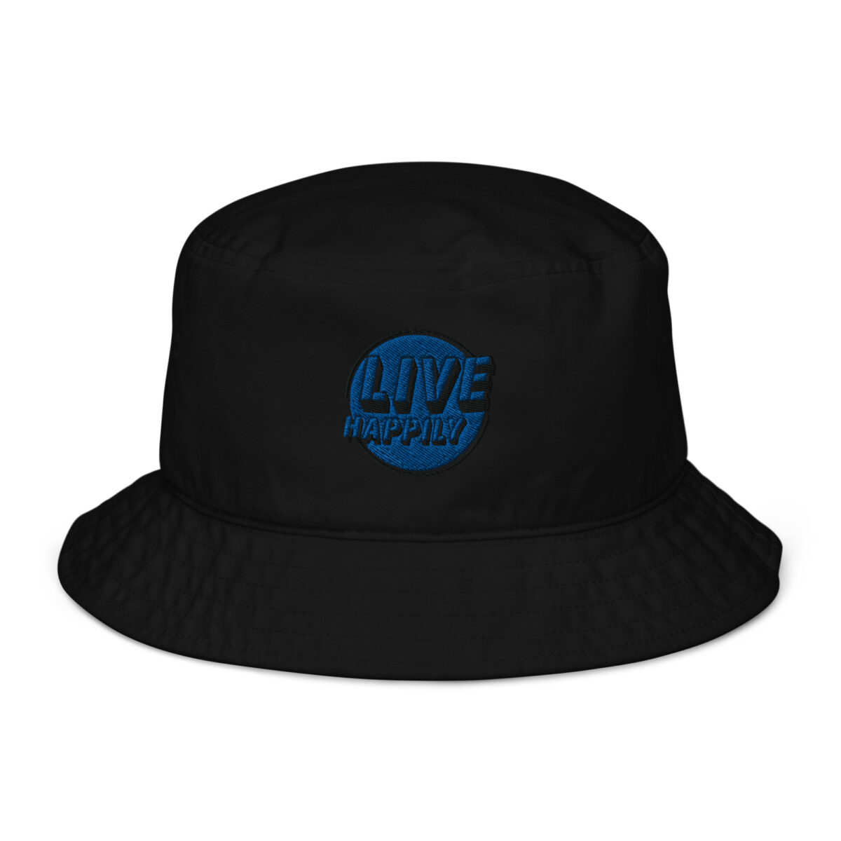 organic bucket hat black front 64a31adb03dbe