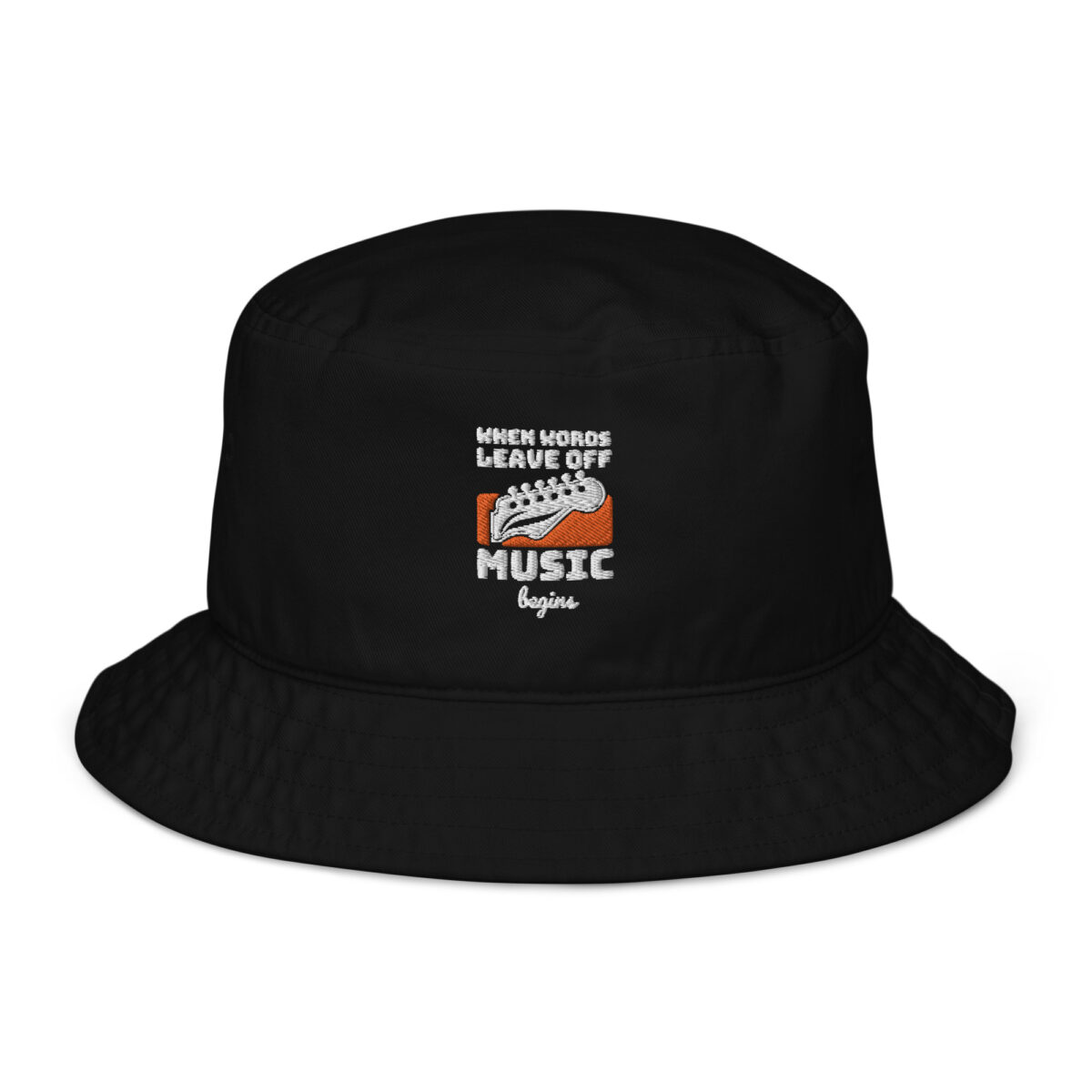 organic bucket hat black front 64a3d2690eadb