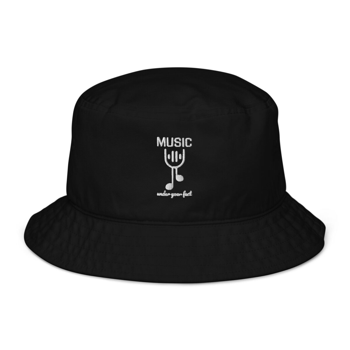 organic bucket hat black front 64a425e31f200