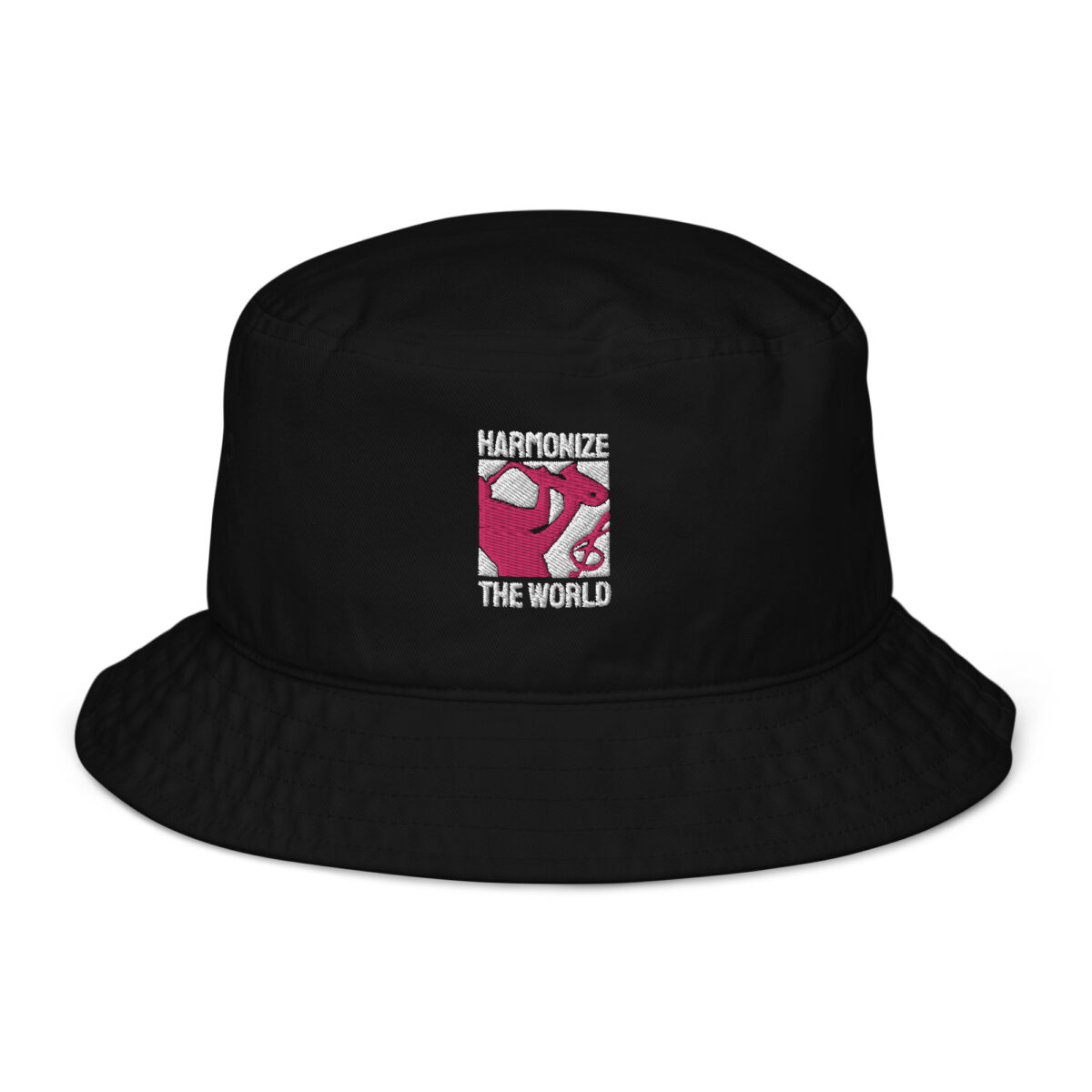 organic bucket hat black front 64a4f9708ec31