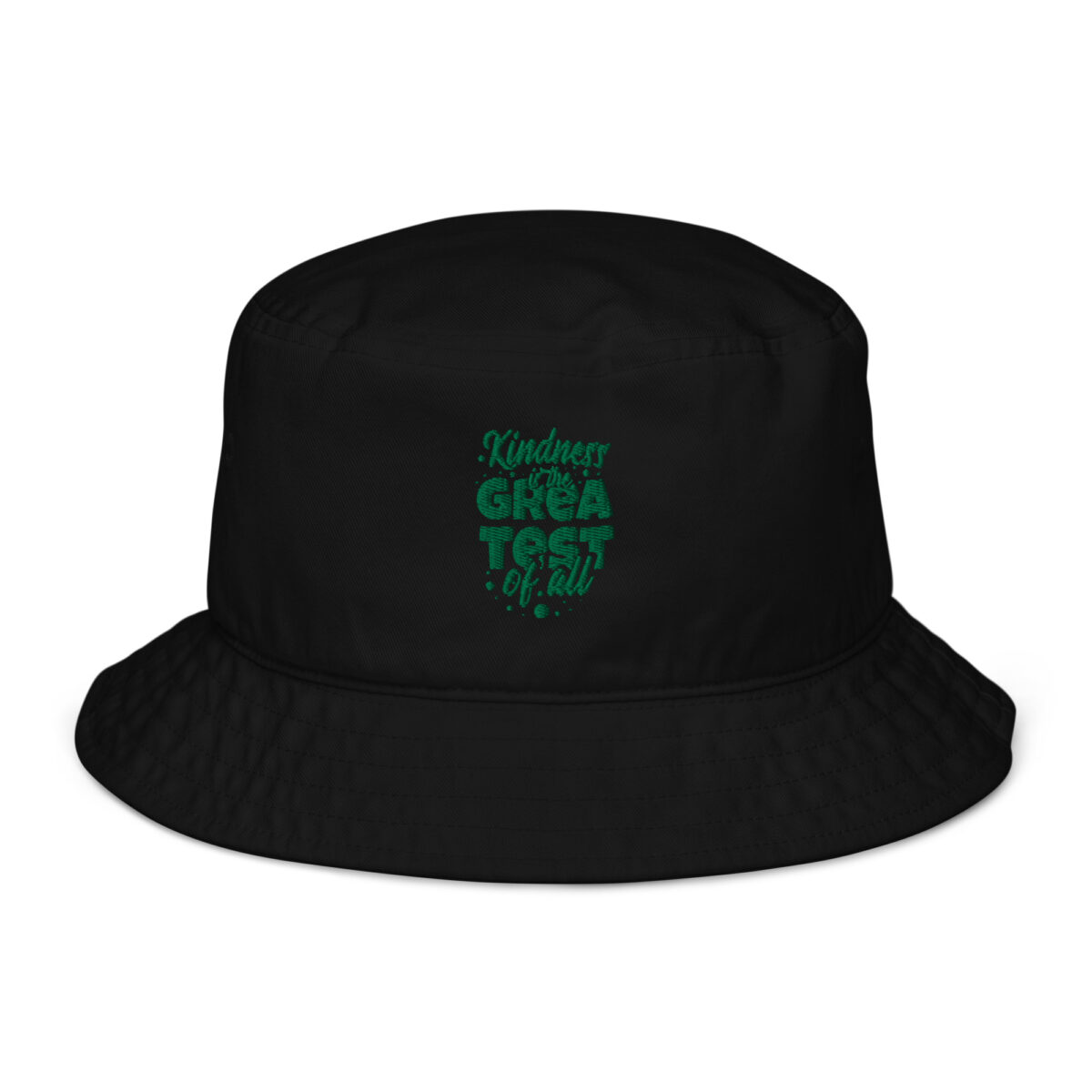 organic bucket hat black front 64a532a53a1aa