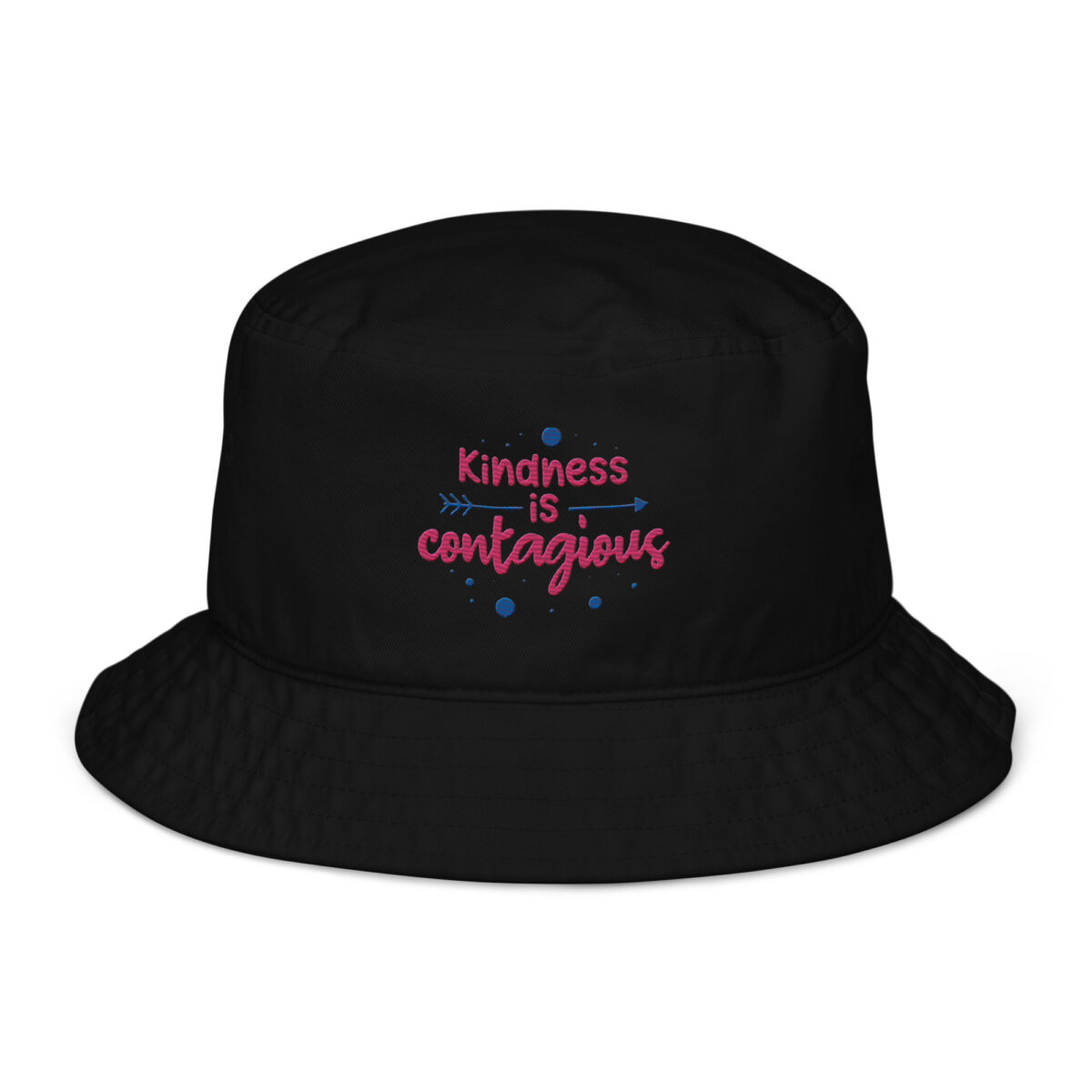 organic bucket hat black front 64a53435d9c77