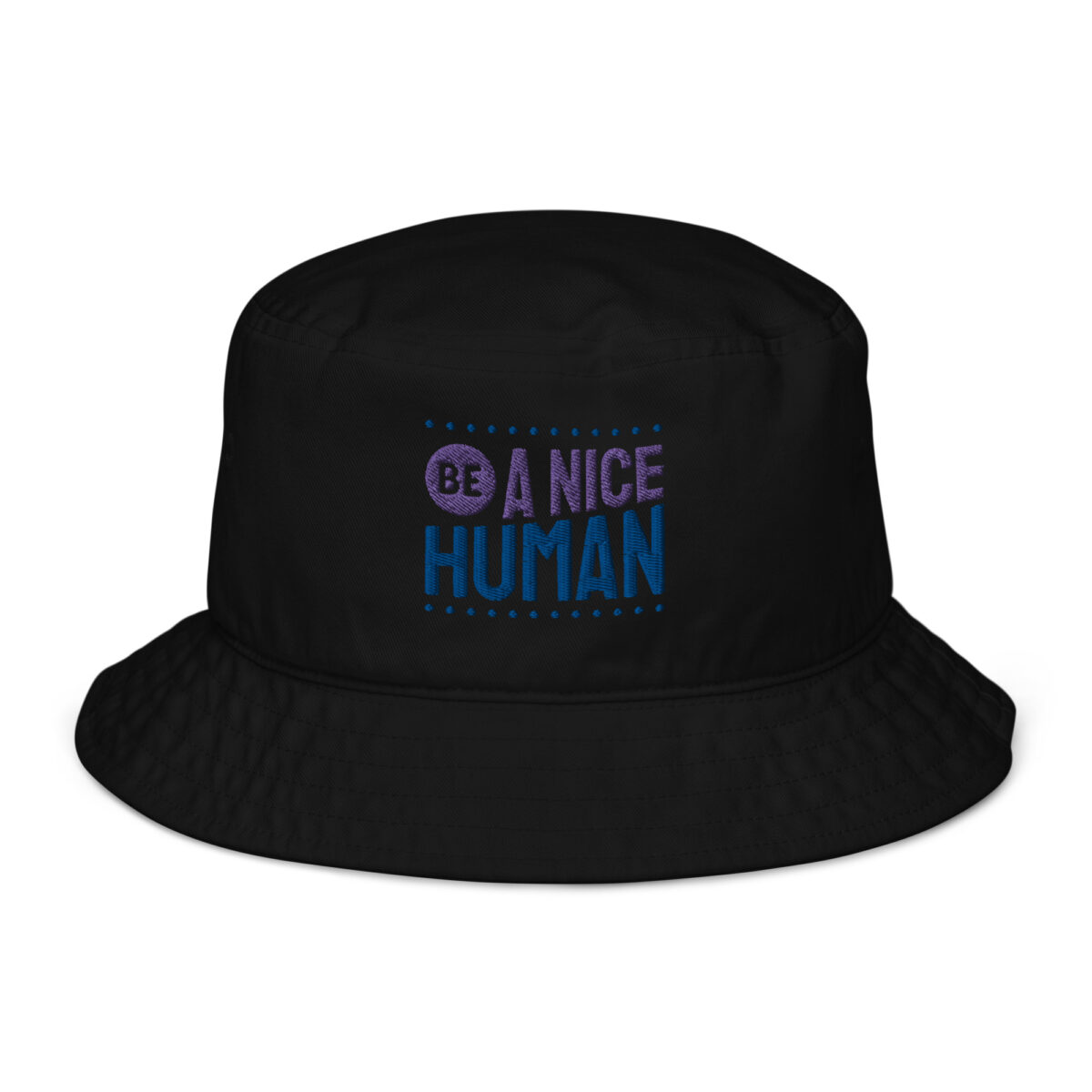 organic bucket hat black front 64a56094d9817