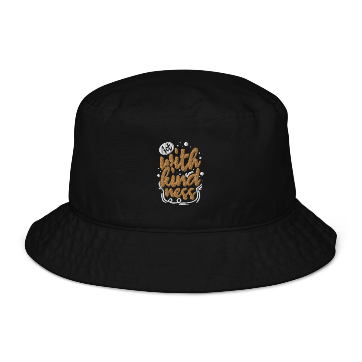 organic bucket hat black front 64a561dfbd06a