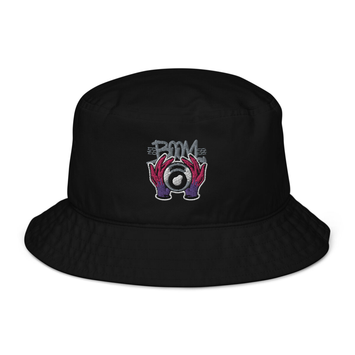 organic bucket hat black front 64a5642c1abc5