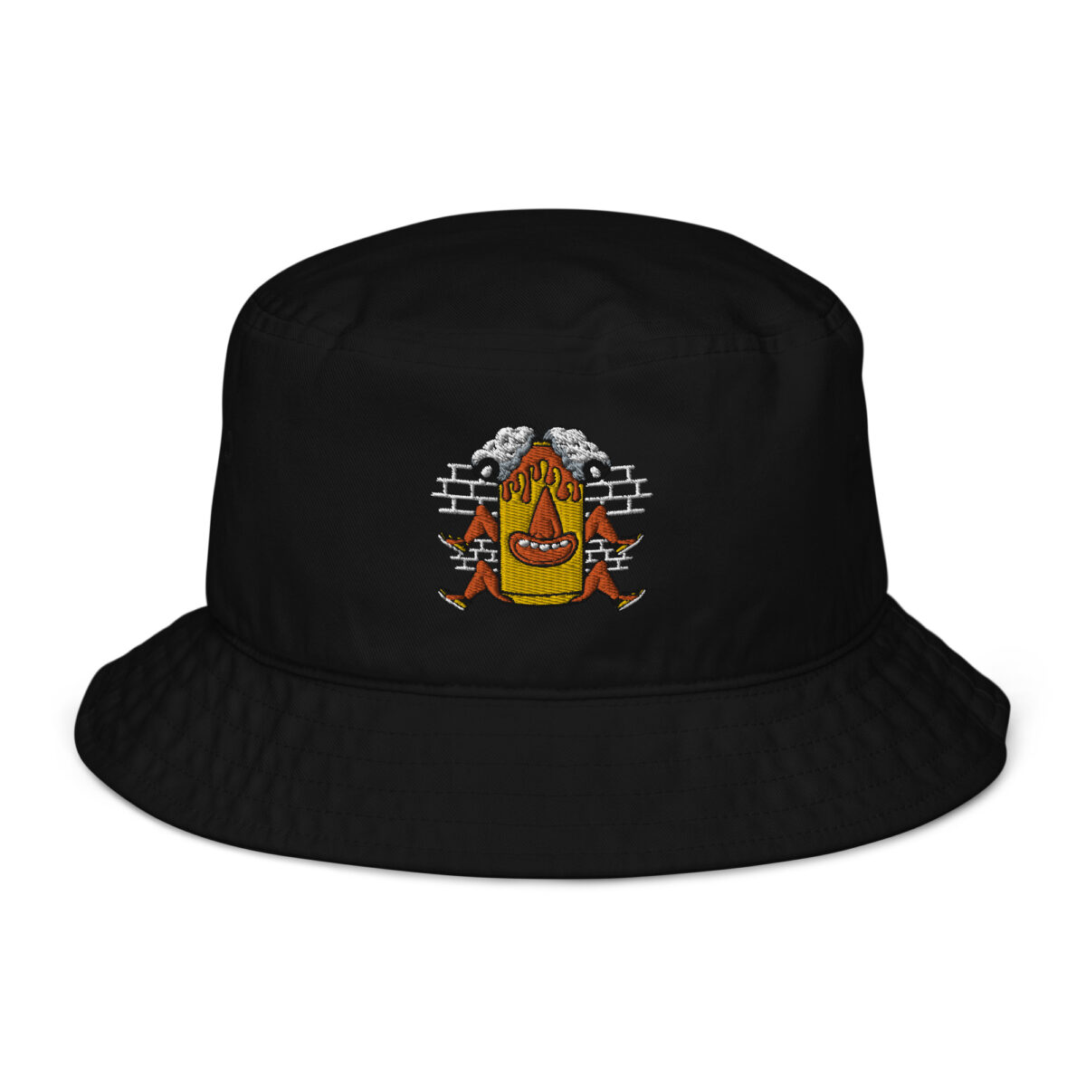 organic bucket hat black front 64a7b5c9b4601