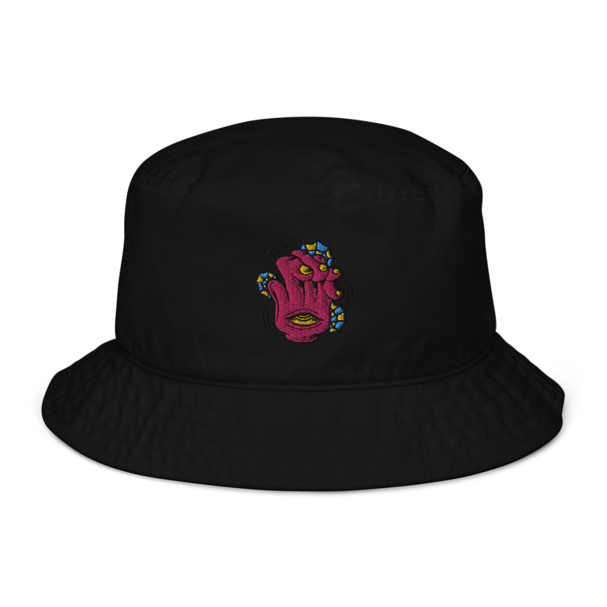 organic bucket hat black front 64a7c225a5b3e