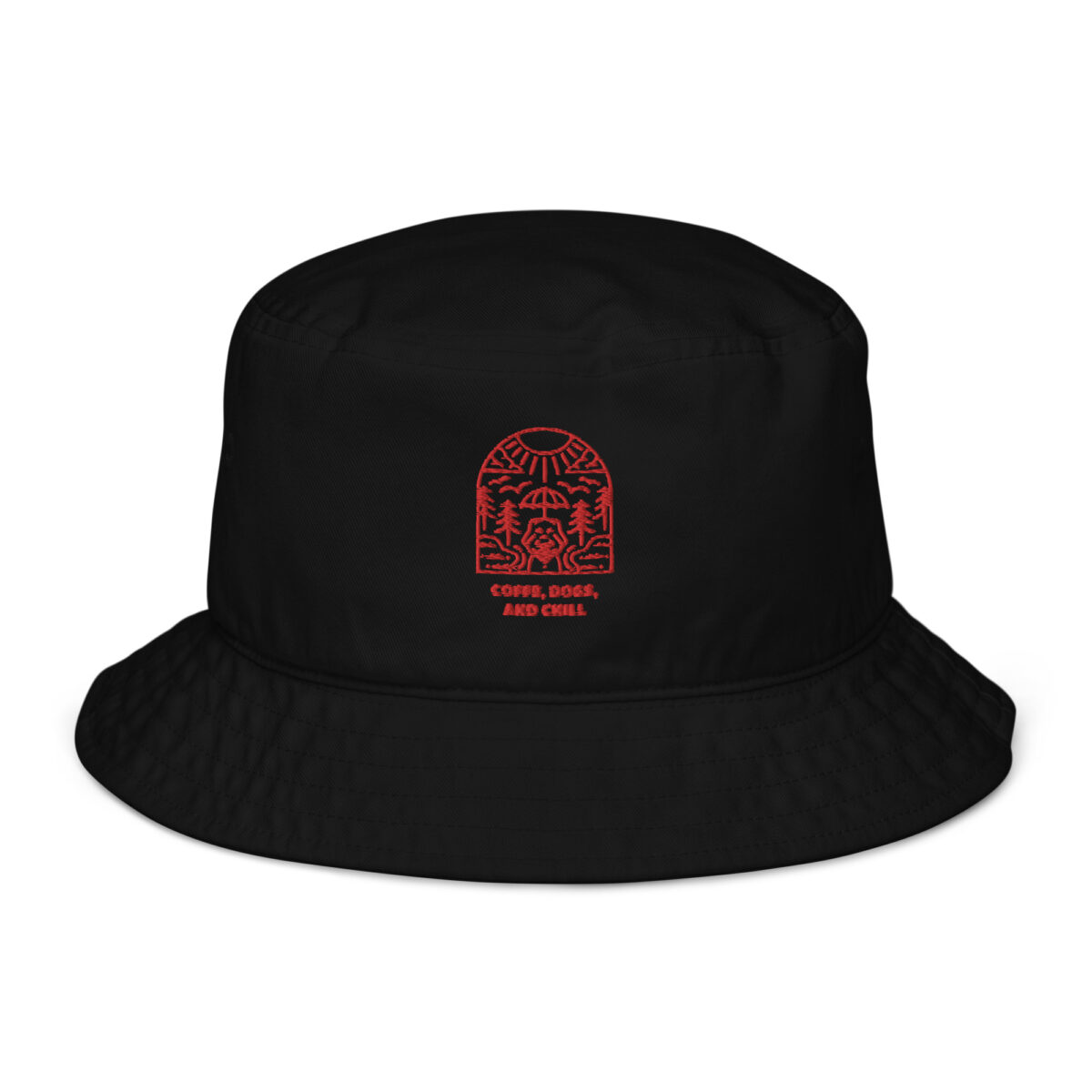 organic bucket hat black front 64a87f9967d9d