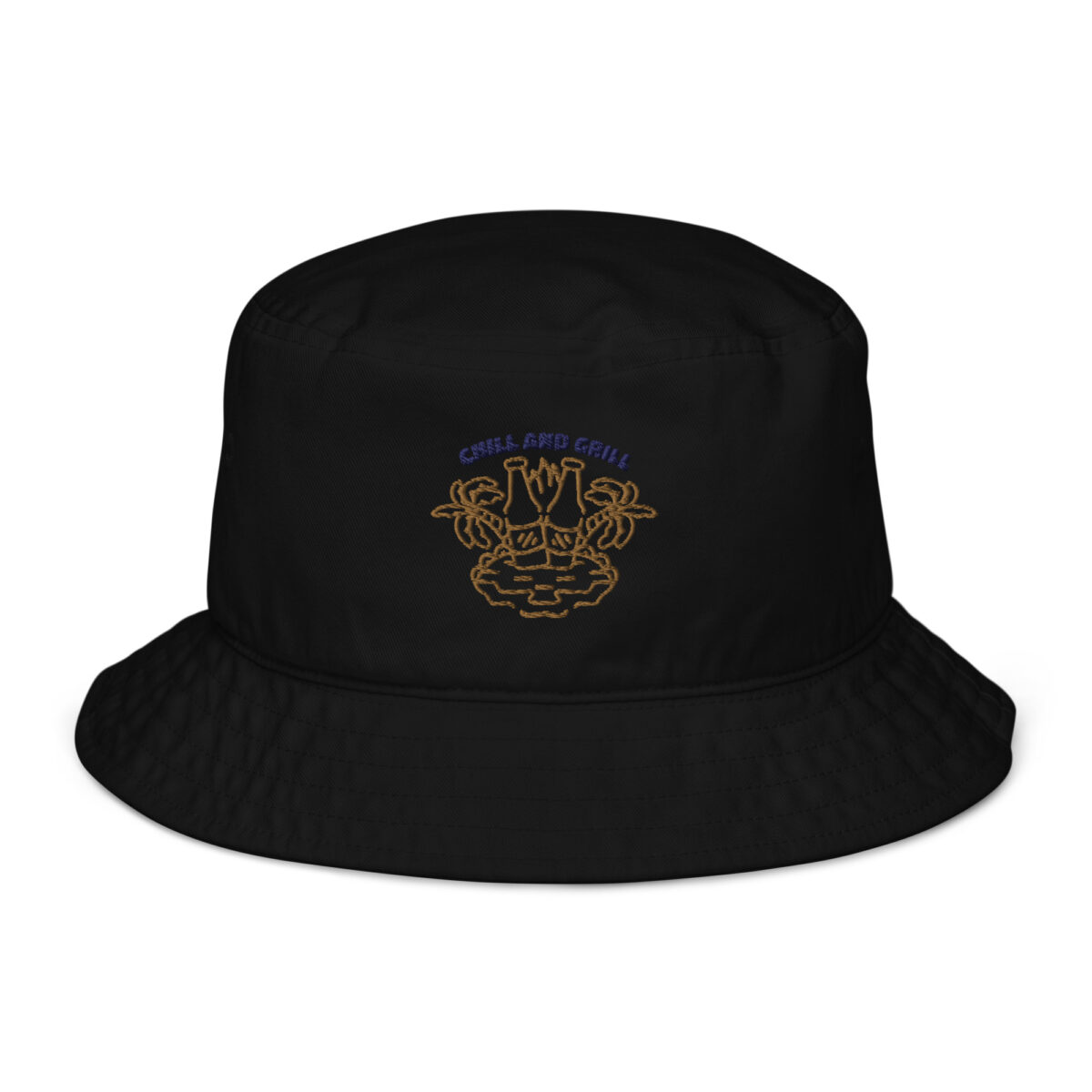 organic bucket hat black front 64a8838dcba8c