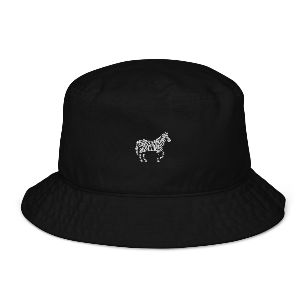 organic bucket hat black front 64a887387bf36