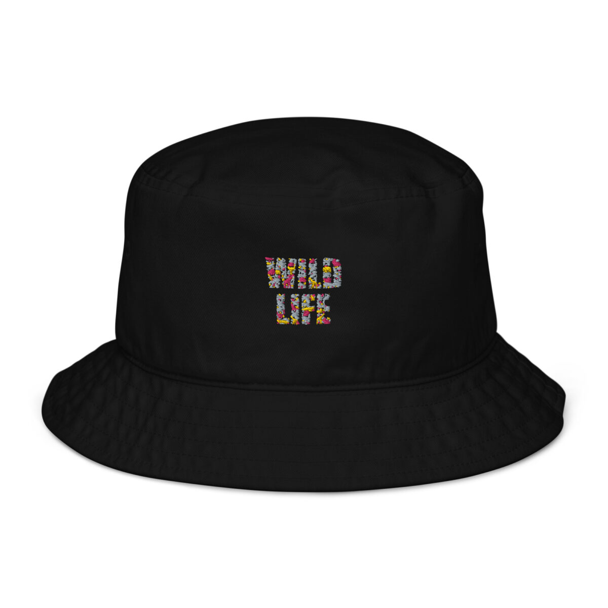 organic bucket hat black front 64a889fa055ef