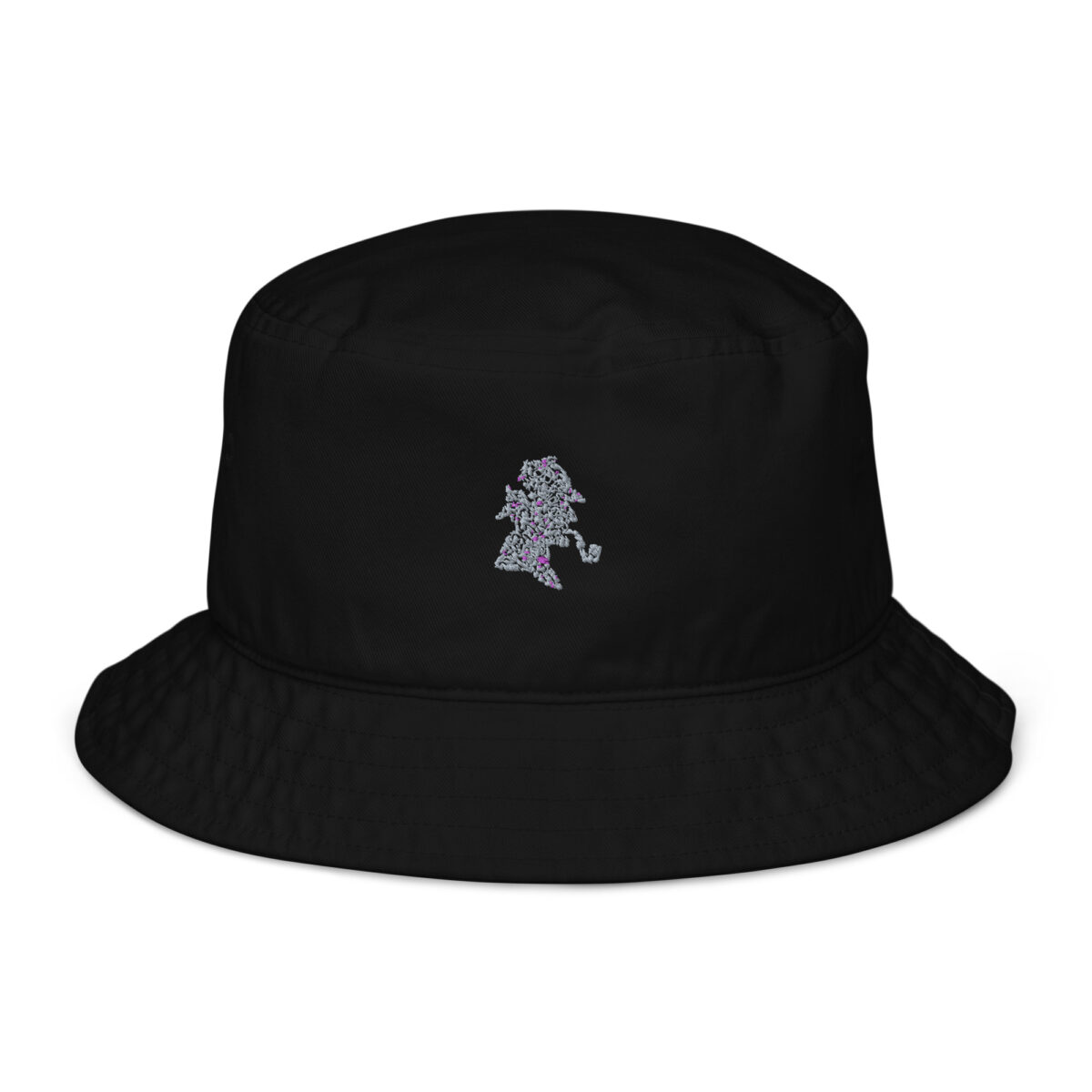 organic bucket hat black front 64ad59f4db722