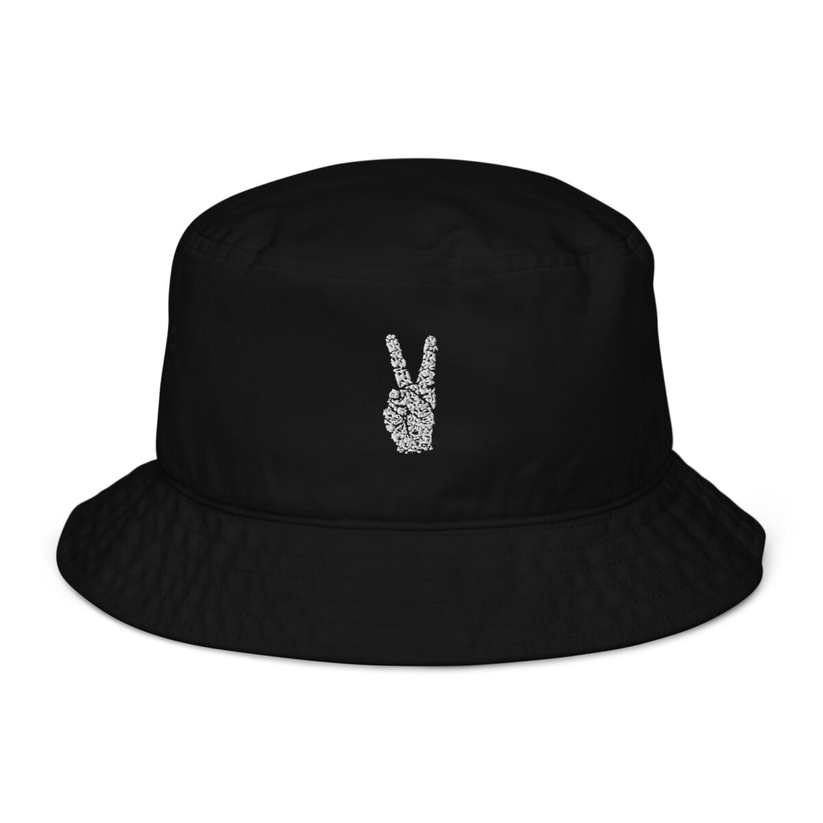 organic bucket hat black front 64ad5af640723