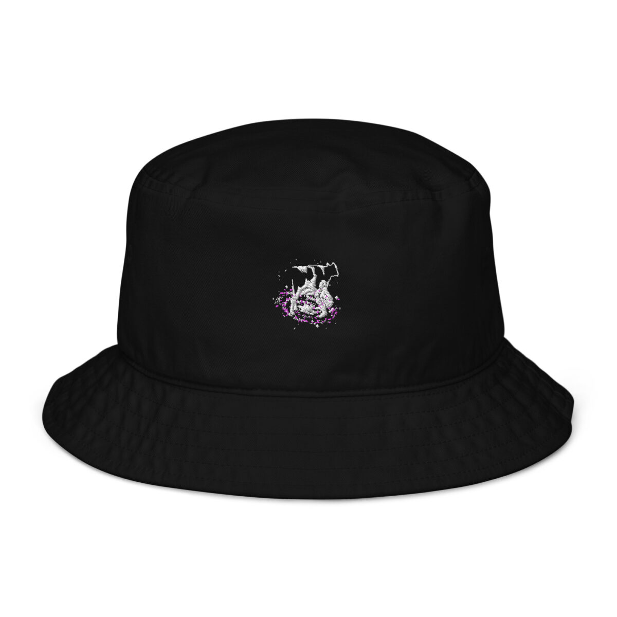 organic bucket hat black front 64ad5c9147a4d