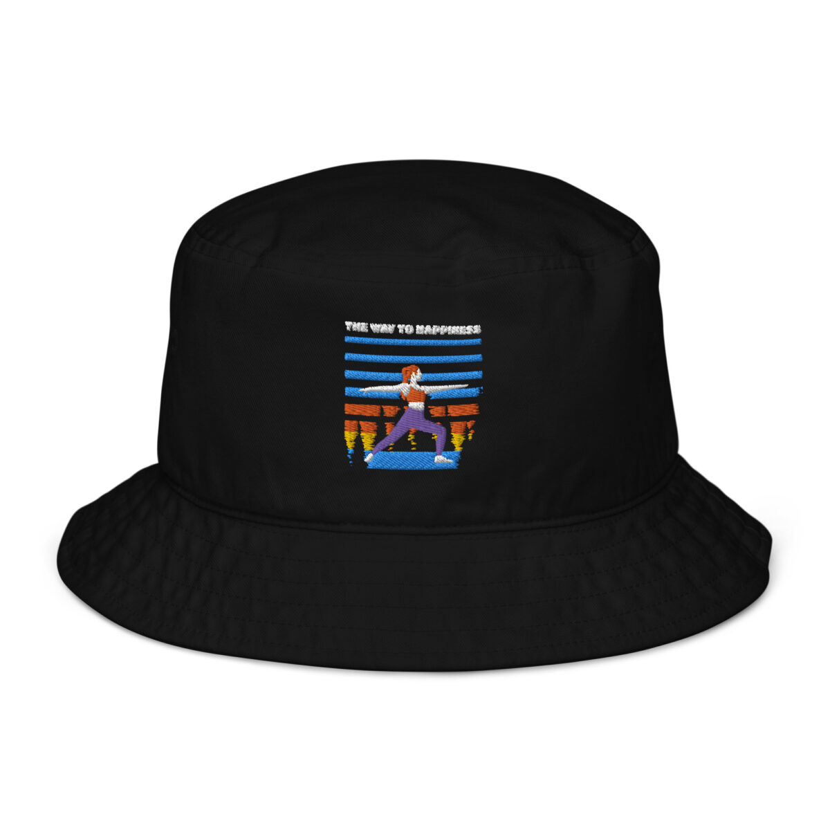 organic bucket hat black front 64aeec244d6ab