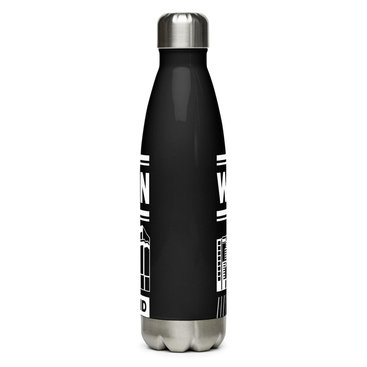 stainless steel water bottle black 17oz back 64a59190b1e76