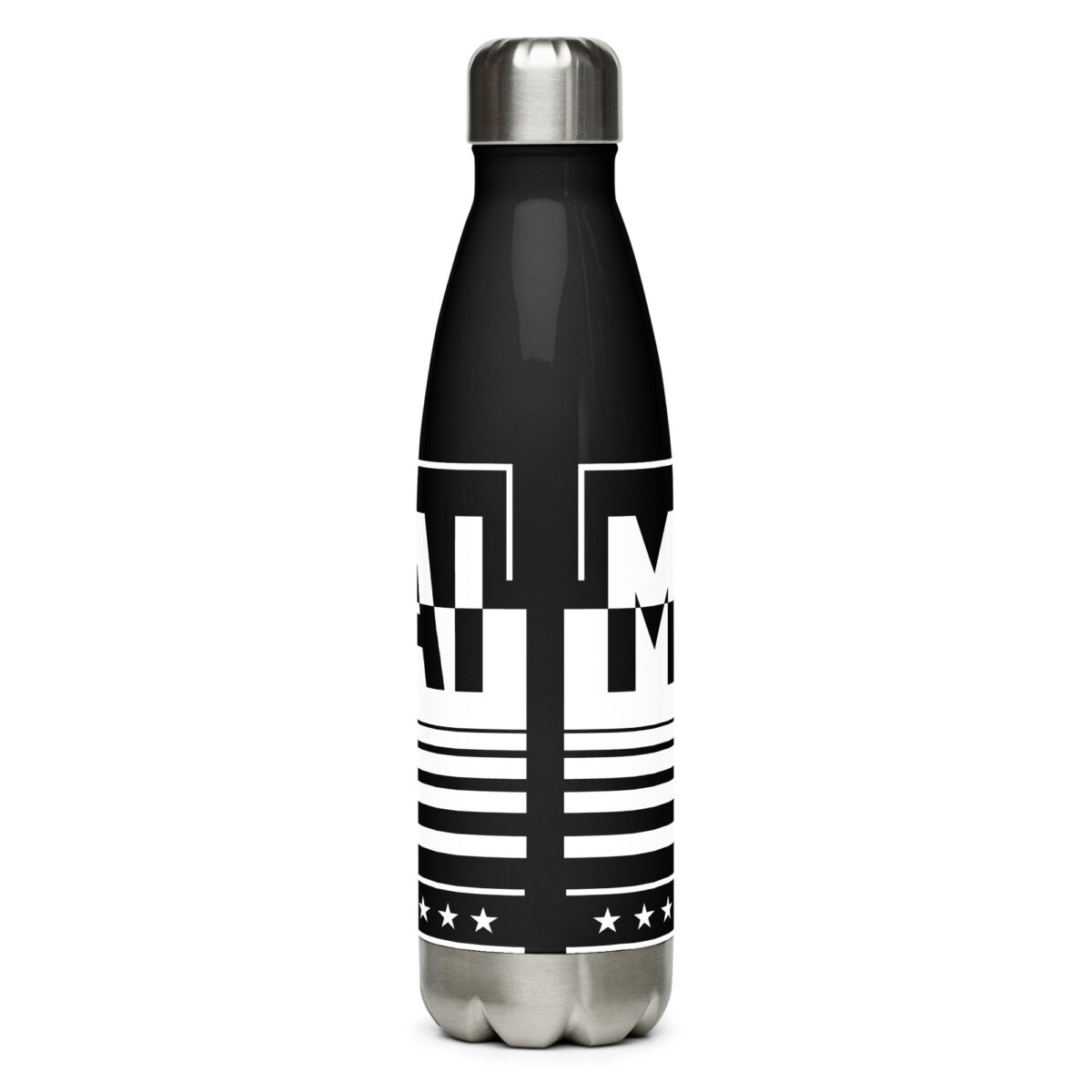 stainless steel water bottle black 17oz back 64a6977477570