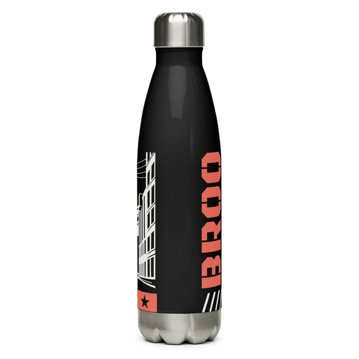 stainless steel water bottle black 17oz back 64a6b0220d7ff