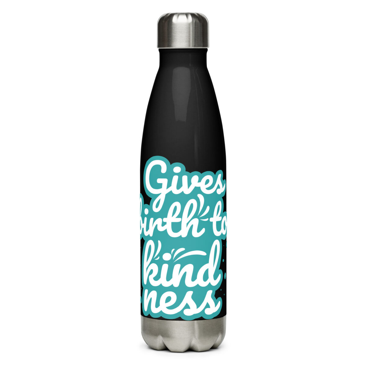 stainless steel water bottle black 17oz front 64a2a8fe468d8