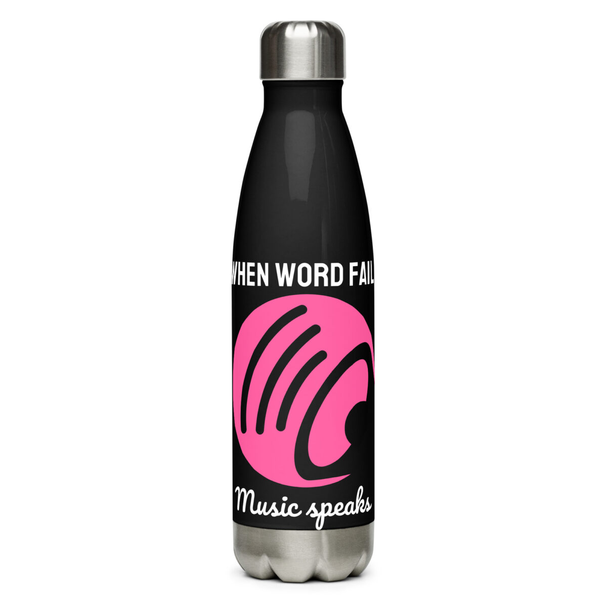 stainless steel water bottle black 17oz front 64a2aea9e00b4