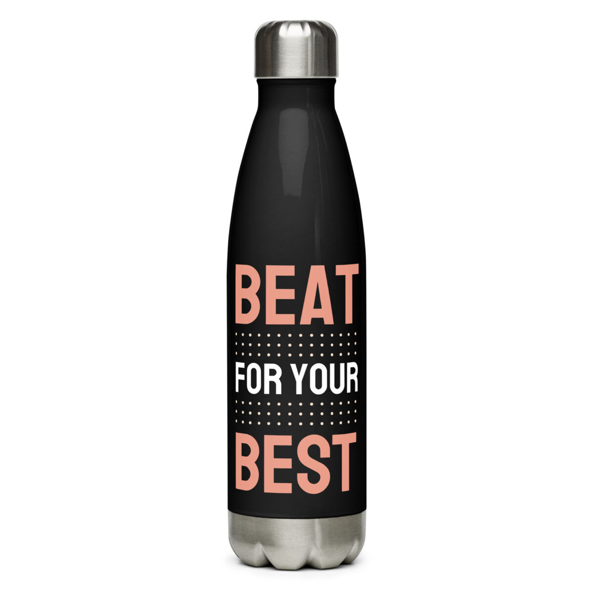 stainless steel water bottle black 17oz front 64a2baa5980cc