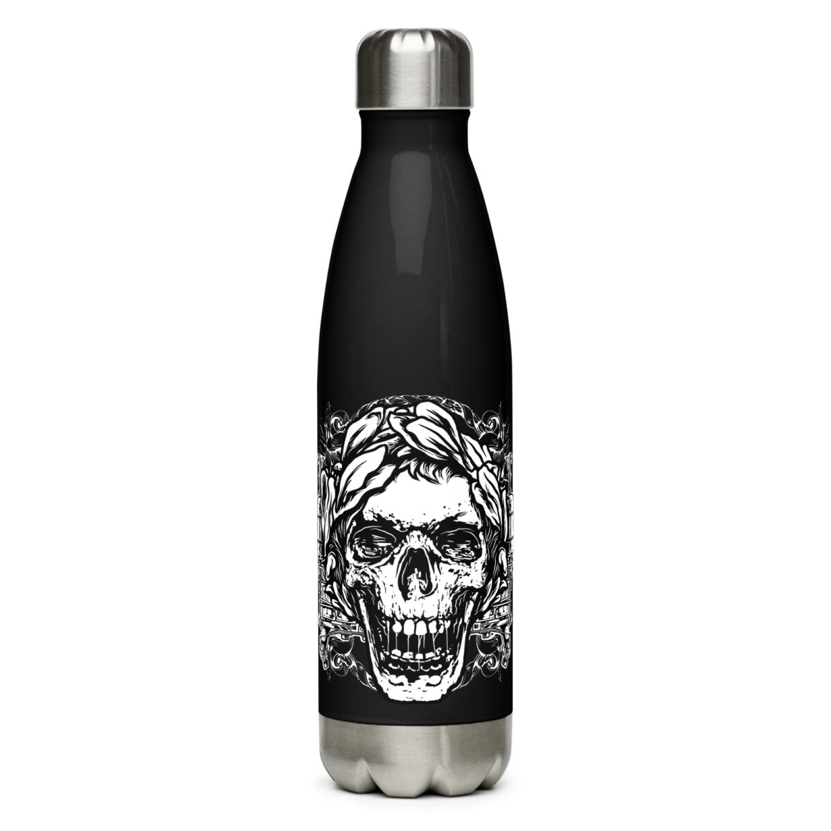 stainless steel water bottle black 17oz front 64a2c09e556c6