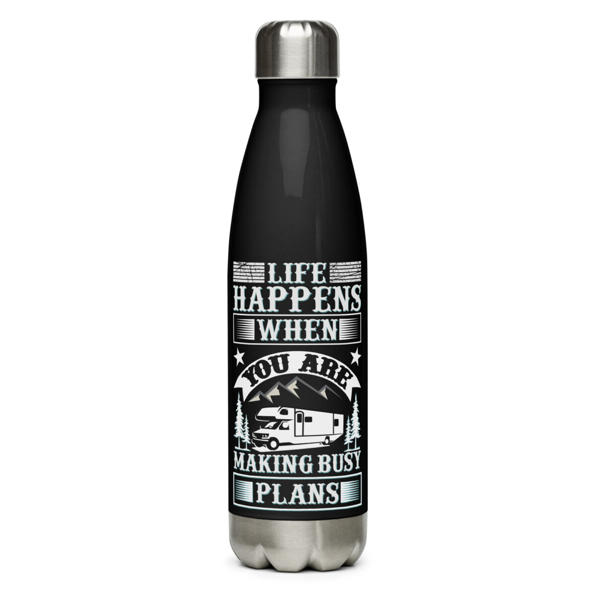 stainless steel water bottle black 17oz front 64a40b3a667d2