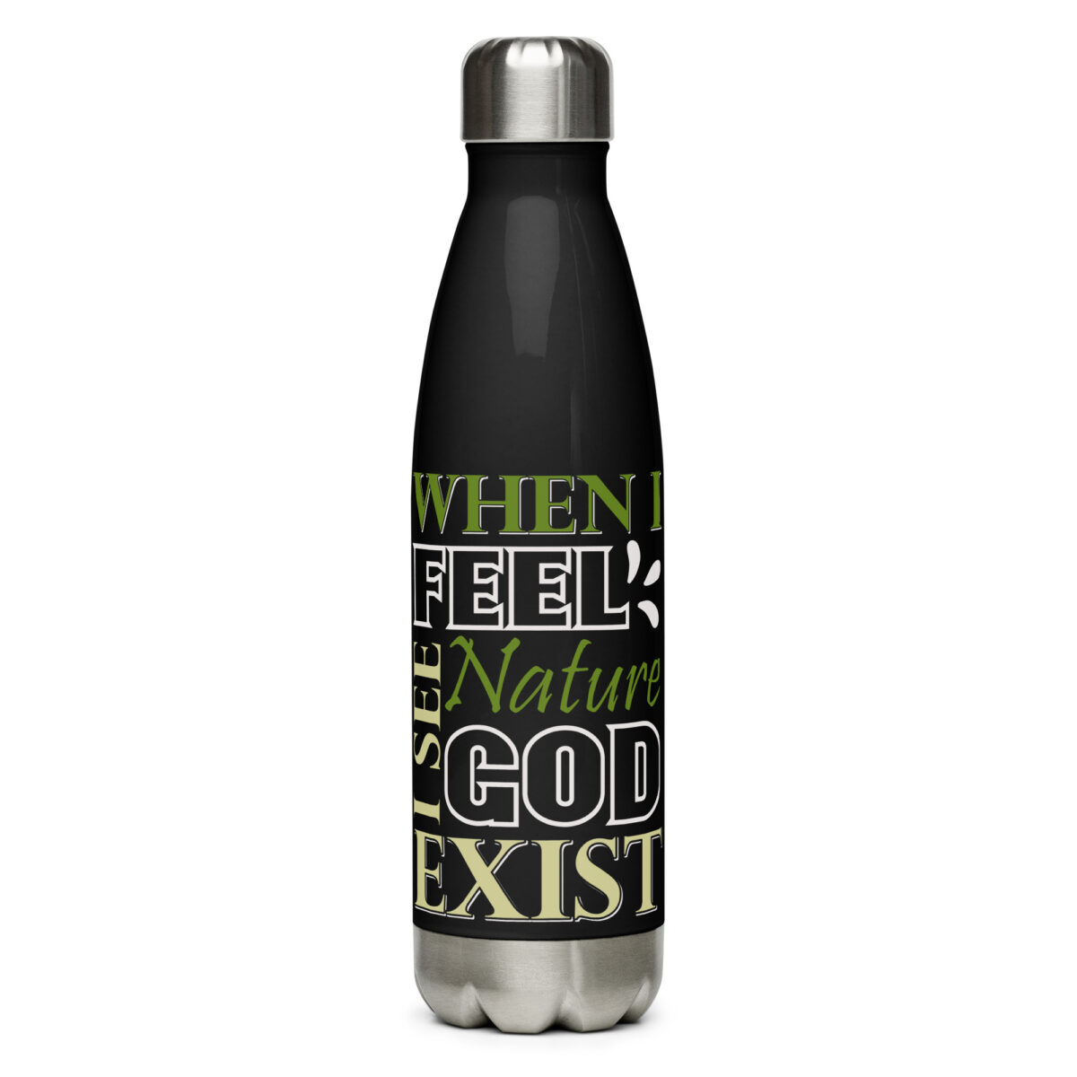 stainless steel water bottle black 17oz front 64a40d503fb1a