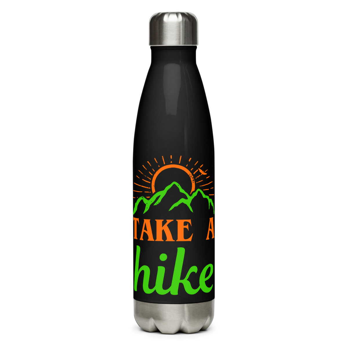stainless steel water bottle black 17oz front 64a41a18c037a