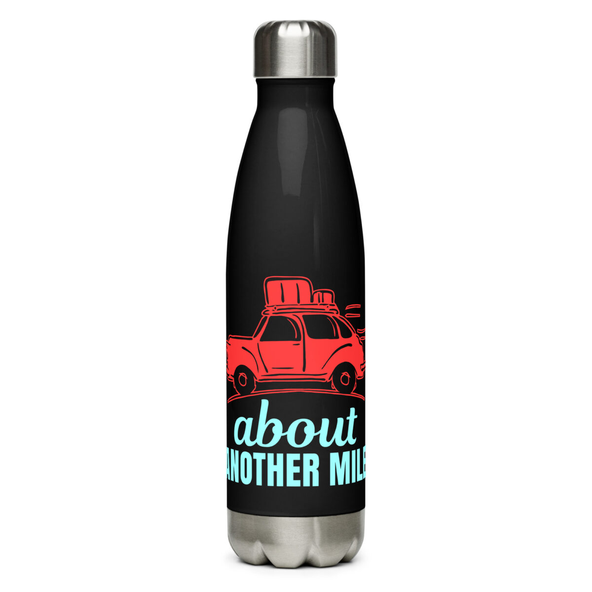 stainless steel water bottle black 17oz front 64a41b45b38be