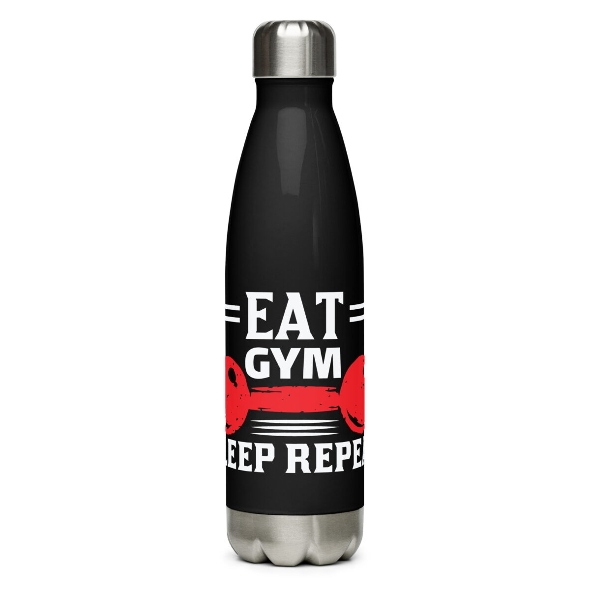 stainless steel water bottle black 17oz front 64a5687f32a0e