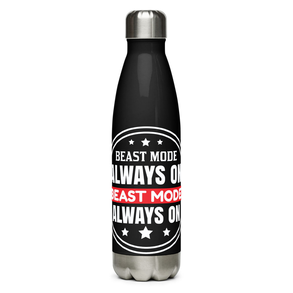 stainless steel water bottle black 17oz front 64a569ae5b3cb