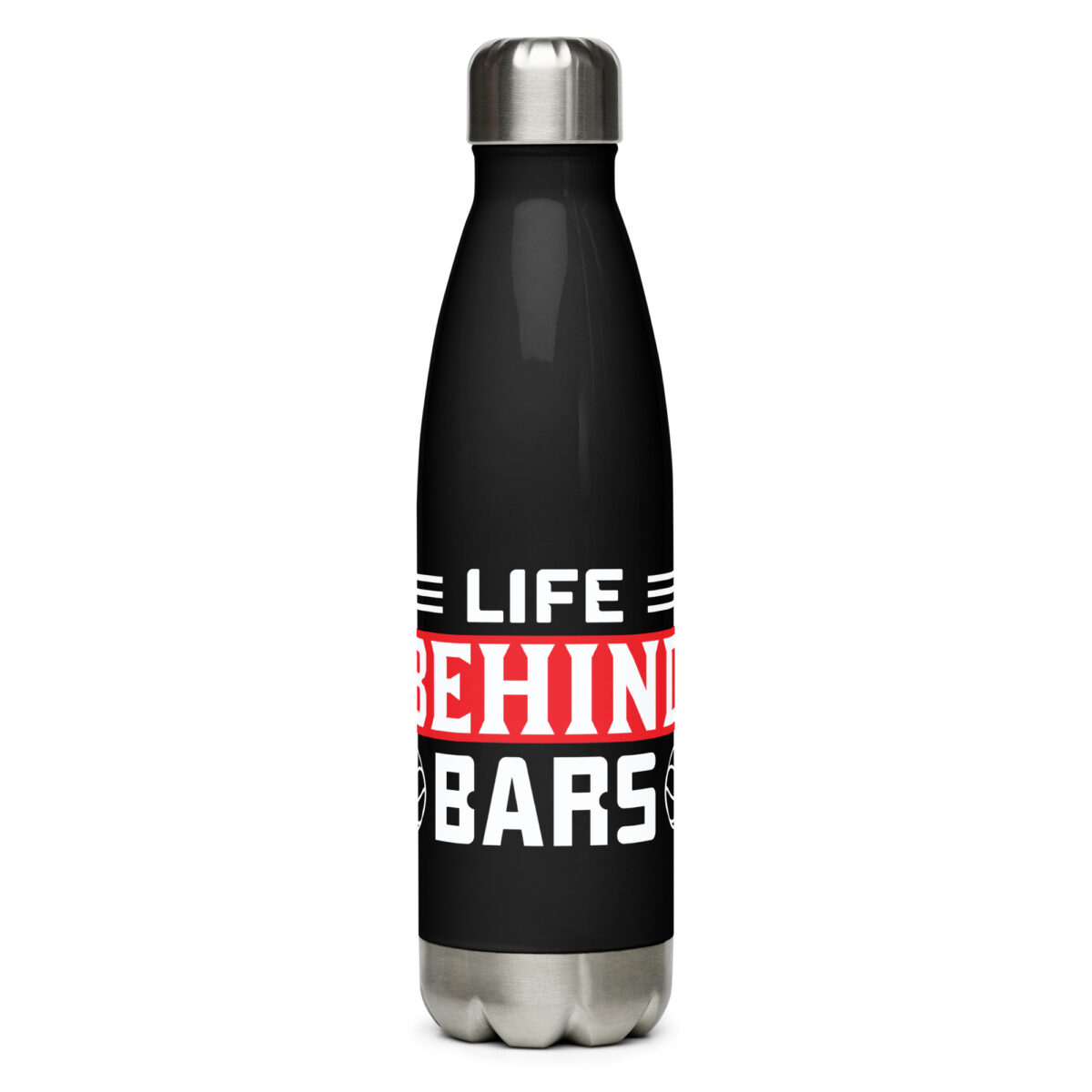 stainless steel water bottle black 17oz front 64a56b888e9cf