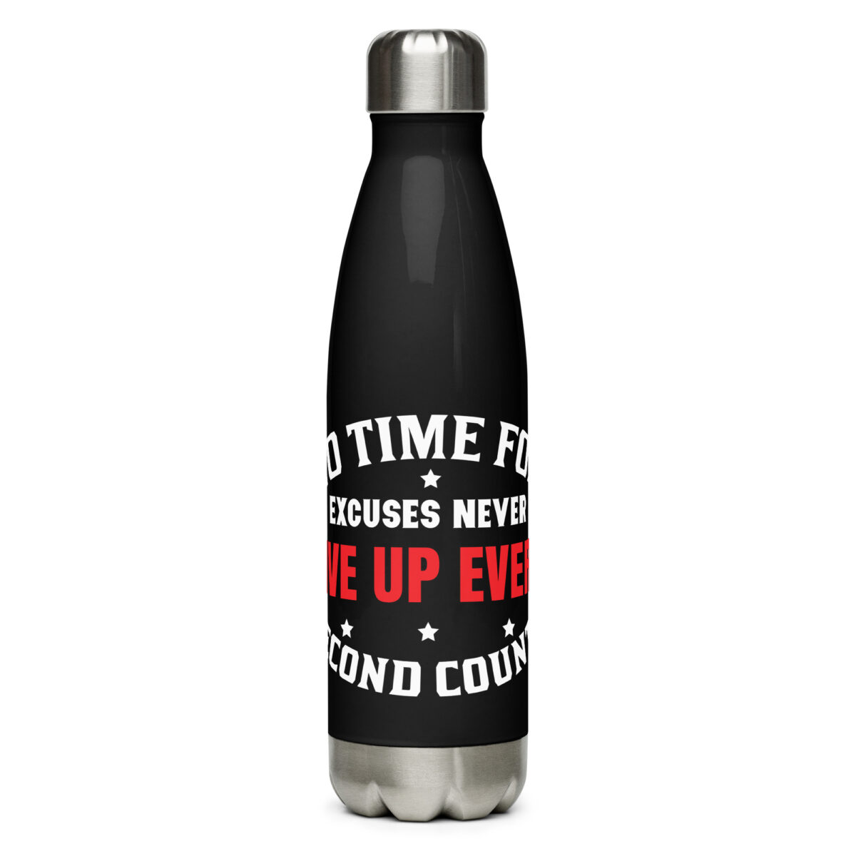 stainless steel water bottle black 17oz front 64a56cfde7f0a