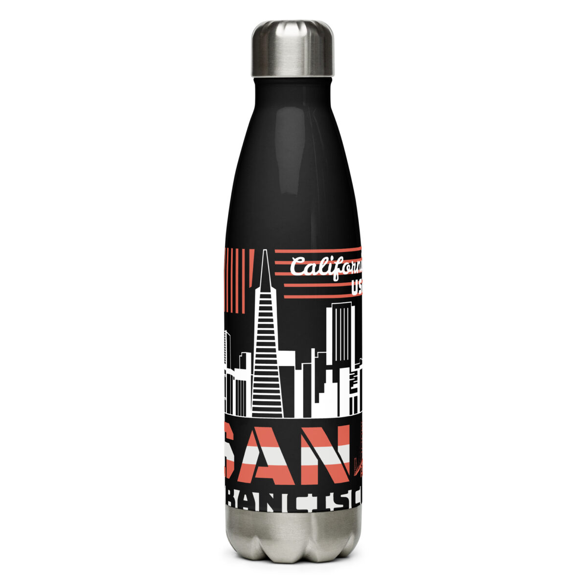 stainless steel water bottle black 17oz front 64a598012a215