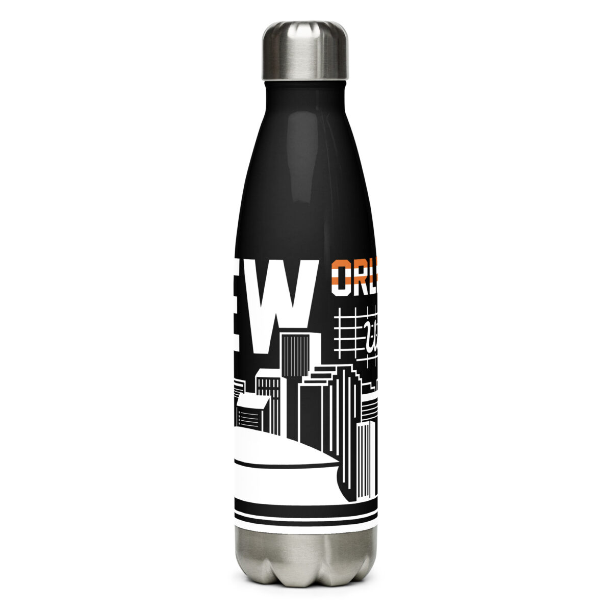 stainless steel water bottle black 17oz front 64a6959771c39