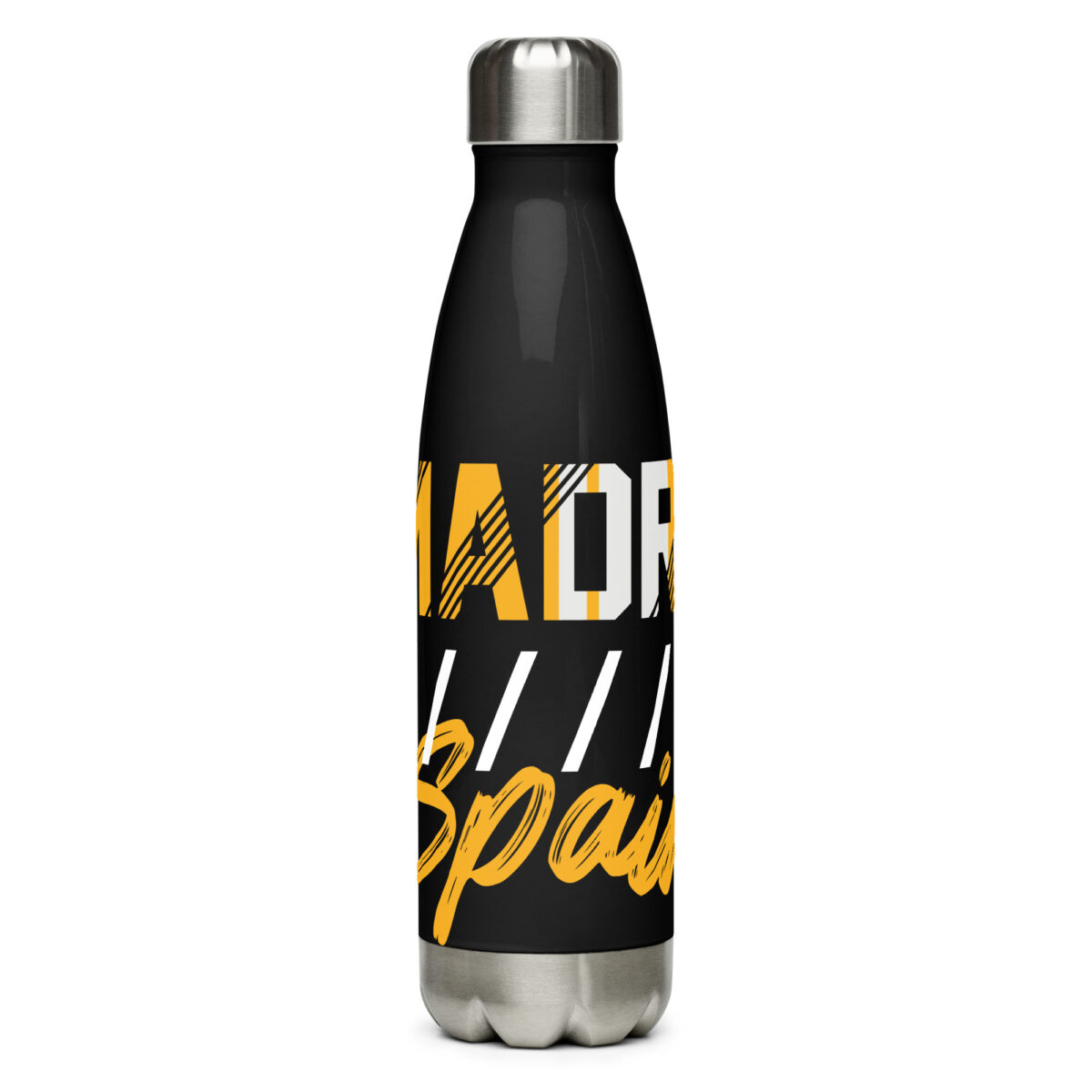 stainless steel water bottle black 17oz front 64a69bb9e689c