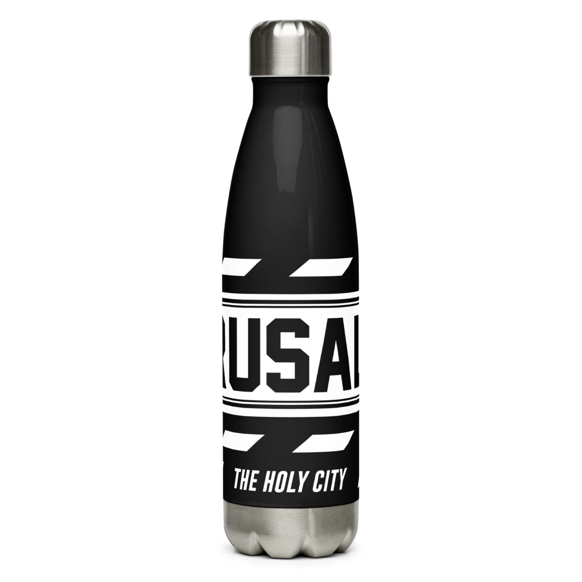 stainless steel water bottle black 17oz front 64a6a058da0f1