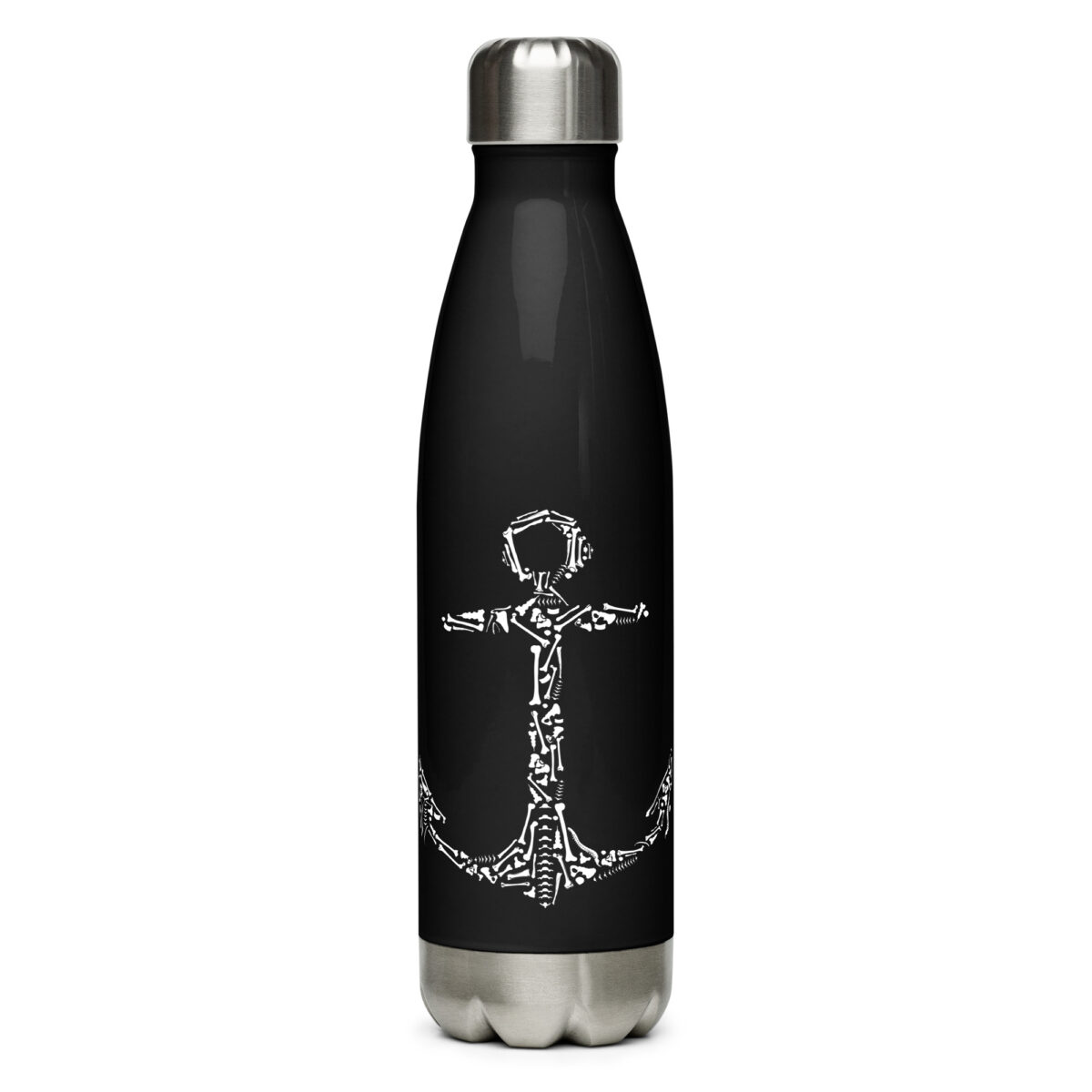 stainless steel water bottle black 17oz front 64abefeb4b7d1