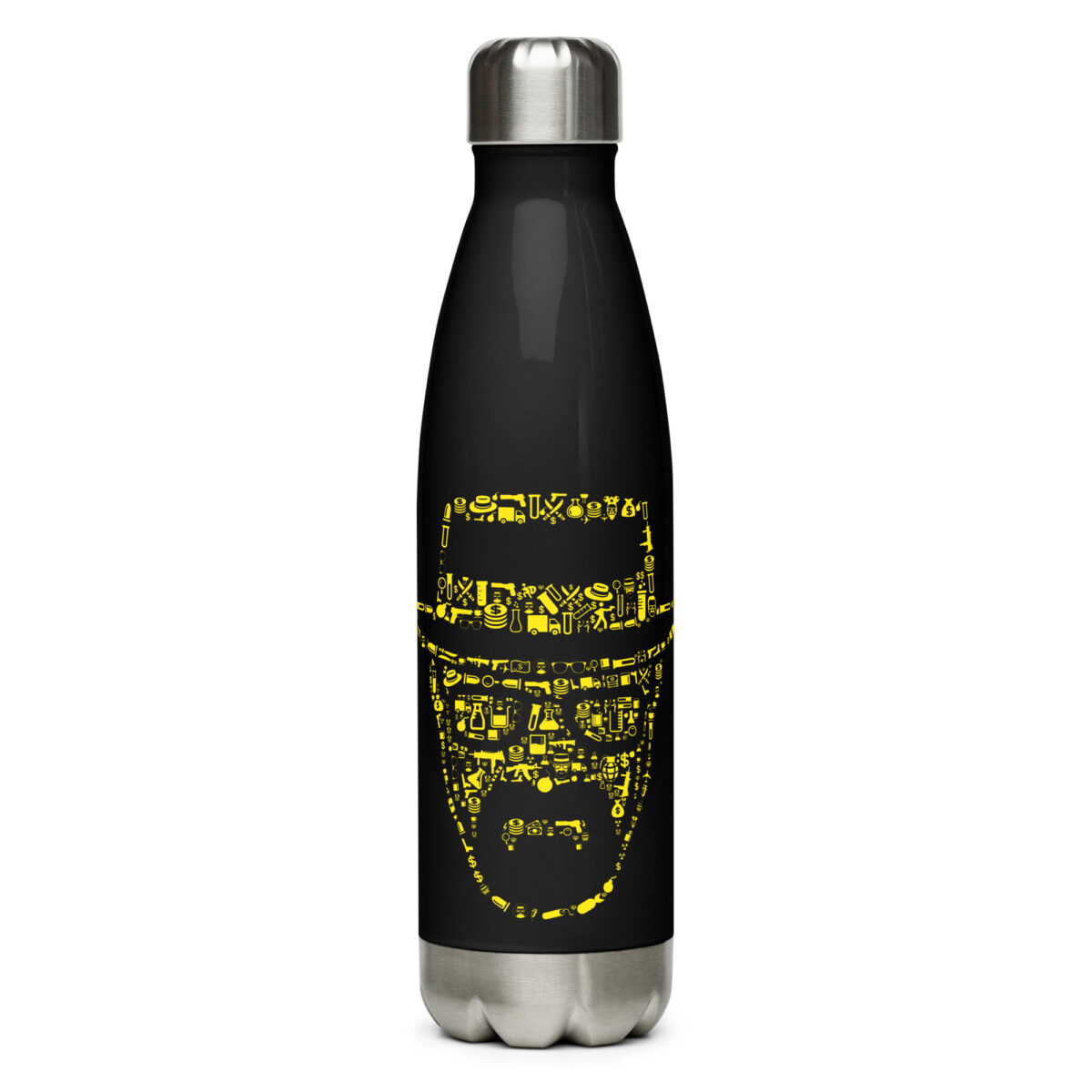 stainless steel water bottle black 17oz front 64abf6ad749d6