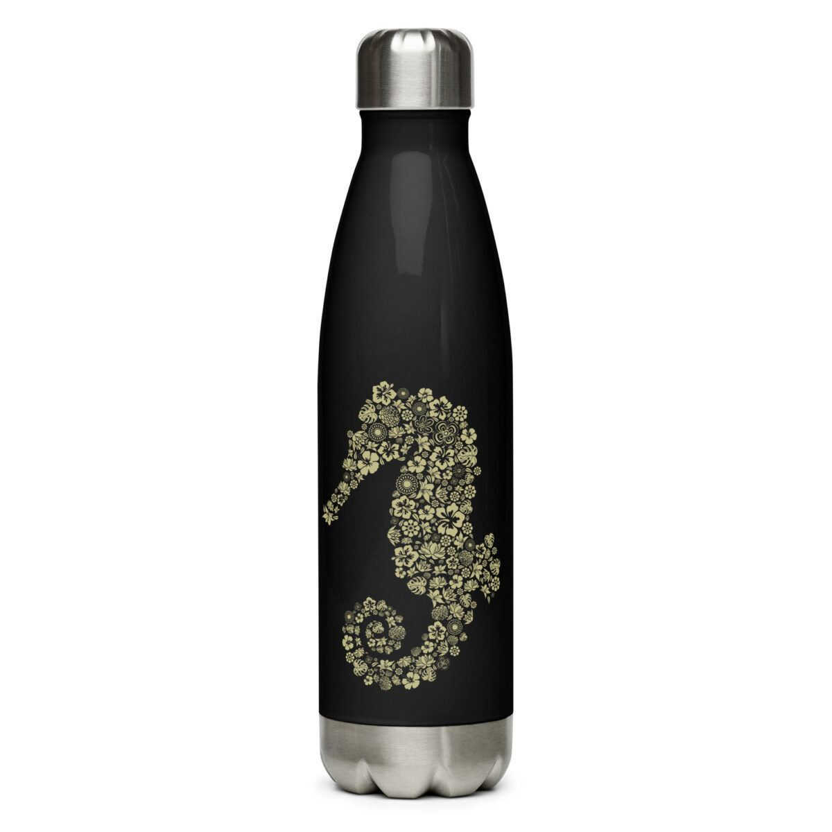 stainless steel water bottle black 17oz front 64abfbf7c6dcd