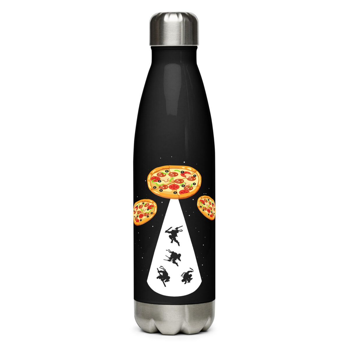 stainless steel water bottle black 17oz front 64abffdc5ca3a